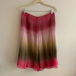 Tie Dye/Rainbow Ombre Flowy Alfani Mini Skirt
